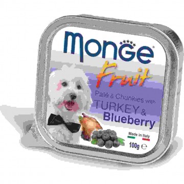 Monge Dog Fruit консервы для собак индейка с черникой 100 г