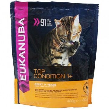 Eukanuba Cat корм для взрослых кошек курица/ливер 400 г 