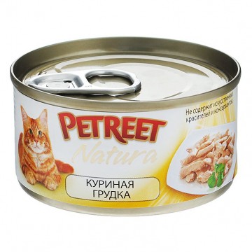 Petreet консервы для кошек куриная грудка 70 г