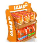 IAMS Готовое решение для торгового оборудования: 3 пауча + 2 корма + стенд на прилавок металлический