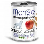 Monge Dog Monoproteico Fruits консервы для собак паштет из кролика с рисом и яблоками 400 г
