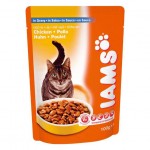 IAMS Cat Pouch корм для взрослых кошек с курицей 100 г в соусе