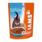 IAMS Cat Pouch корм для взрослых кошек с океанической рыбой 100 г в соусе