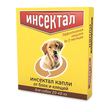 Инсектал для собак 20-40 кг - капли от блох и клещей