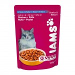 IAMS Cat Pouch корм для кошек старше 7 лет с курицей 100 г в соусе