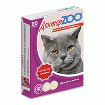 Доктор ZOO -  лакомство для кошек со вкусом  говядины