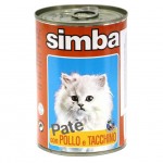 Simba Cat консервы для кошек паштет курица и индейкой 400 г