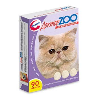Доктор ZOO -  лакомство для кошек со вкусом лосося