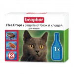 Беафар для кошек – капли от блох и клещей 1 пипетка (диазинон)