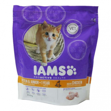 IAMS Cat корм для котят с курицей 300 г 