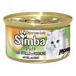 Simba Cat консервы для кошек паштет телятина с почками 85 г