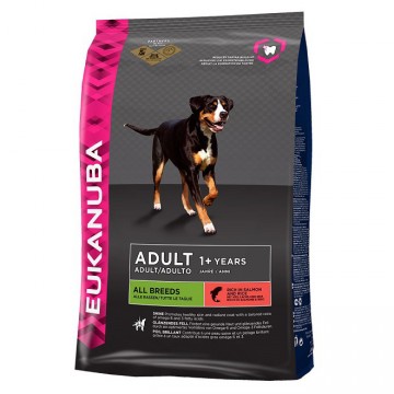 EUKANUBA Dog корм для взрослых собак всех пород лосось 2,5 кг 