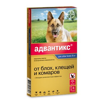Адвантикс 400С для собак более 25 кг – капли от блох и клещей
