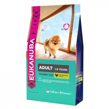 EUKANUBA Dog для взрослых собак миниат. пород 1,5 кг