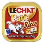 Lechat консервы для кошек говядина/куриная печень 100 г