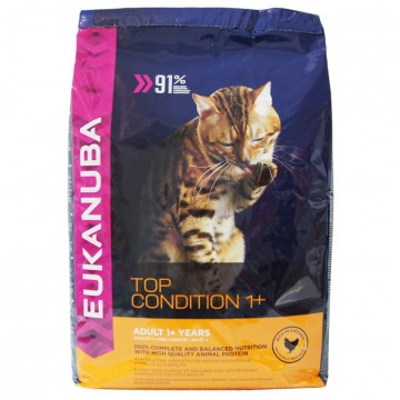 Eukanuba Cat корм для взрослых кошек курица/ливер 10 кг