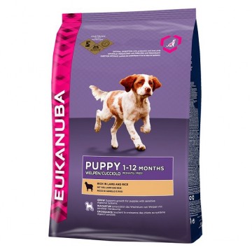 EUKANUBA Dog корм для щенков всех пород ягненок 2,5 кг 