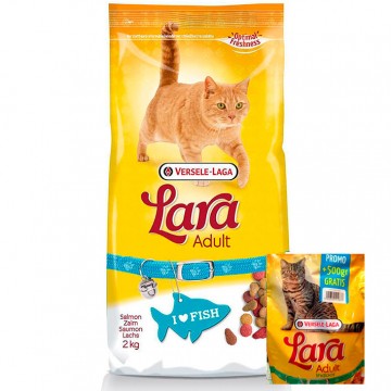 Lara Adult Salmon корм для взрослых кошек с лососем 2 кг + 500 г БОНУС BAG