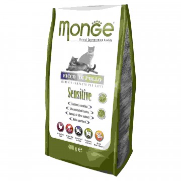 Monge Cat Sensitive для кошек с чувствительным пищеварением  400 г